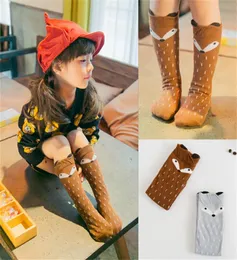 Barnkläder Baby Girl Leggings Socks Cotton Sock Cartoon Clothes Socks Söt julklapp Little Fox Stereo Ear Cotton Autumn W4499658