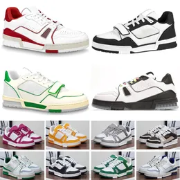 New designer shoes Embossed Trainer Sneaker white black sky blue green denim pink red luxurys mens casual sneakers low platform womens trainers Size 36-46