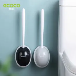 ECOCO Silikon-Bürstenkopf, WC-Bürste, Schnellablauf-Reinigungswerkzeuge für WC, wandmontiertes Haushalts-WC, Badezimmerzubehör 240113