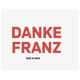 Danke Franz Patch Transe Wranse Iron on Soccer Badge Develies for Clothing Patches