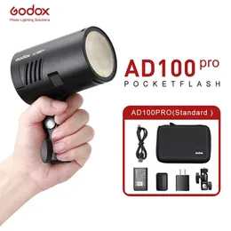アクセサリーGodox AD100Pro LEDポケットフラッシュライト2.4GワイヤレスTTL HSS AD100 Pro Outdoor Speedlite for Sony Nikon Canon Fuji Olympus Camera