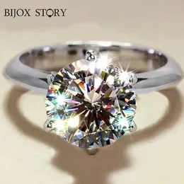 Anel 15CT certificado GRA VVS1 Lab Diamond Solitaire para mulheres noivado promessa aliança de casamento joias 240112