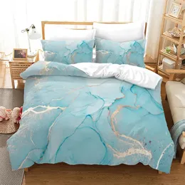 Marble Däcke Cover Abstract Geometric Bedding Set Microfiber 2/3pcs Comferter Cover Full King for Kids Girls Boys Bedroom Decor 240113