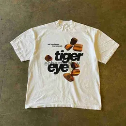 Women's T-shirt Vintage T-shirt Classic Tigereye Letter Mönster Tryckt herrgotiska extra stora toppkoreanska fashionephemeralew