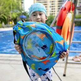 Väskor barn simning ryggsäck torr våt separering tränar fiess väska barn reser oberoende shose ficka gymnastik tas sac de sport