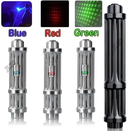 Pointers Green Laser Pointer Usb 10000m High Powerful Device Burning Match Adjustable Red Dot Blue Laser Torch Combination for Hunting