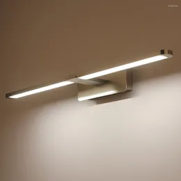 Lampada da parete 8W 10W 100-242VAlluminio Argento Bagno LED Specchio Faro Armadietto Luce Camera da letto Trucco