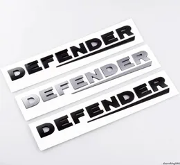 3D Black Gray ABS Lettering Badge Emblem 90 110 Tailgate Sticker Defender Trunk Decal Car Logo6705257