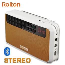 Колонки Rolton E500 Беспроводная Bluetooth-колонка Mini 2.1 Hi-Fi Стерео сабвуфер Поддержка Tf-карты/fm/громкой связи со светодиодным фонариком