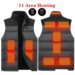 Skiing Jackets Men Women Intelligent USB Electric Heating Vest 11 Areas Heated Jacket Thermal Clothing Winter Self Coat