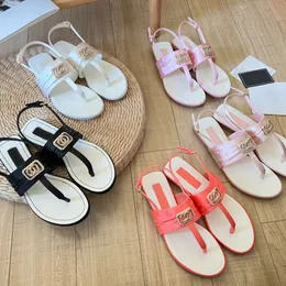 Tasarımcı Sandalet Orijinal deri sandal süet terlikler kalın dip yaz flip floplar düz ayakkabılar moda plaj kadınları ve mektup drag 35-41