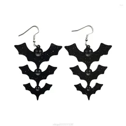 Dangle Earrings Halloween Novelty Black Bats Drop Drop Party Party Jewelry for Women Girls Teens Festival Festival Scarms S26 22 Dropship
