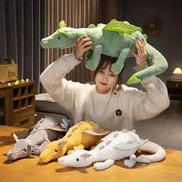 Wysokiej jakości gigantyczna dinozaur Pluszowa zabawka miękka nadziewana kreskówkowa kreskówka smok śnieg lalka dziewczyna śpiąca poduszka dla dzieci prezent urodzinowy 240113