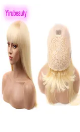 Brazilian Capless Wigs 613 Color Body Wave Virgin Hair 1030inch Blonde Mechanism Wig 100 Human Hair Straight3676568
