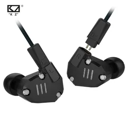 Hörlurar KZ ZS6 2DD+2BA HYBRID I EAR EARPHERPHE HIFI DJ Running Sport Earphone Earplug Noise Refiling Headset Earbud KZ ZSX ZS10 Pro Zax