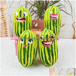 Sensory Toy Fidget Finger Watermelon Strips Voice Funny Mouth Replacing Keychain Pendant Adt Decompression Talk Doll P Pies Christmas Dhro6