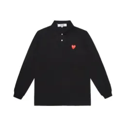 Designer TEE Com Des Garcons Super beliebtes Modell Play Heart Emblem Logo Strick-Poloshirt Unisex Japan Beste Qualität EURO-Größe