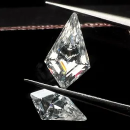 Szjiano White D Color Kite Cut Diamond med certifikat Löst ädelstenar 04CT till 3CT Handcutting Stone 240112