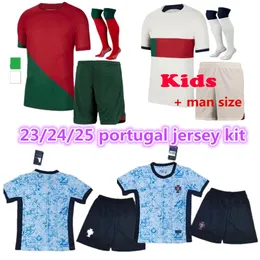 23 24 25 Portogallo maglie da calcio per bambini kit RUBEN NEVES JOAO FELIX BERNARDO BRUNO RONALDO FERNANDES Portugieser 2024 2025 maglia da calcio portoghese kit per bambini