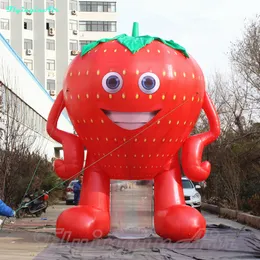 Partihandel reklamballong 3m/5m söt uppblåsbar jordgubbman Cartoon Plant Creative Air Blow Up Strawberry Advertisement 001