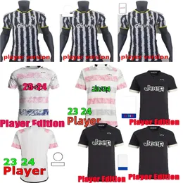 Versión del jugador camisetas de fútbol 2023 2024 hogar lejos MILIK DI MARIA VLAHOVIC KEAN POGBA CHIESA McKENNIE LOCATELLI camiseta de fútbol 22 23 24 kits hombres unifor JUvEntUs