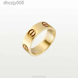 Легкое роскошное кольцо Love Screw Ring Классические дизайнерские ювелирные изделия Женские кольца Кольца из титанового стального сплава Позолоченные модные аксессуары Никогда не выцветают Notygwh TRDS