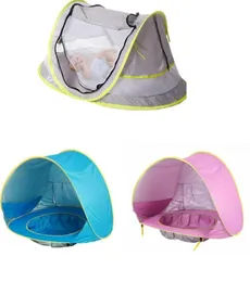 Cama de viagem para bebês, tenda de praia portátil, abrigo solar upf, rede mosquiteira e 2 estacas, ultraleve, brinquedos ao ar livre para crianças, 2403269