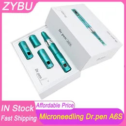 Hochwertiger elektrischer Derma Pen A6S Dr. Pen Dermapen Ultima Mikronadelroller Haut Gesichtspflege MTS Auto Microneedling Stempel Mesotherapie mit 2 Stück Kartuschen