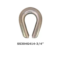 Ditale per fune in acciaio inossidabile con anello a forma di cuore di pollo in acciaio inossidabile SS304 G414