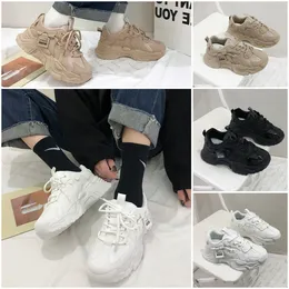 Freizeitschuhe Damen Designerschuhe Chunky Sneakers Spring Breath Lace Up Dad Schuhe Round Head Wedges Sneaker Sport bequem