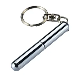 Portable Key Ring Stainless Steel Pen Telescoping Ballpoint Pens Keychain Tool