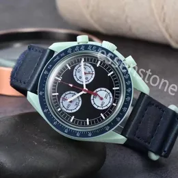 24SS Moon Mens 시계 디자이너 시계 에어 킹 바이오 세라믹 운동 시계 럭셔리 세라믹 행성 Montre Limited Edition Master Wristwatches Quarz Men Watch