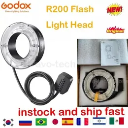 محولات Godox R200 200W LED RING Light Speedlite Flash Light Head لـ Sony Canon Nikon Fuji Olympus Camera Godox Ad200 Ad200Pro Flash