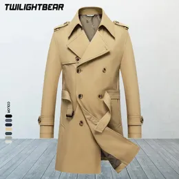 Solide Klassische männer Trenchcoat Plus Größe Windschutz Hohe Qualität Business Casual Wind Mantel Männer Kleidung M-8XL BF7987 240112