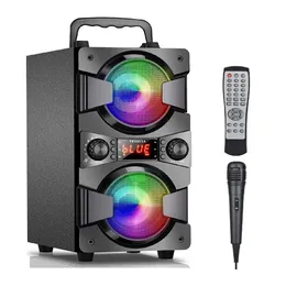 Hoparlörler TOPRODRE 60W Bluetooth Hoparlör Taşınabilir Büyük Güç Kablosuz Stereo Bas Karaoke Partisi Boombox Subwoofer Destek FM Radyo LED Işık