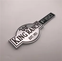 Personalizado cromado marrom e preto KING RANCH est1853 F150 emblema do carro adesivo placa de identificação logo8882699