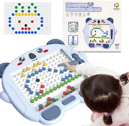 Magnetic Drawing Board Toys For Kids Large Doodle Board with Magnet Pen and Beads Montessori Educational Preschool Toy Set 240112