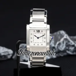 25mm New WE110006 Swiss Quartz Womens Watch Diamond Markers White Dial Stainless Steel Bracelet Lady Dress Watches TWCR Timezonewatch Z18A