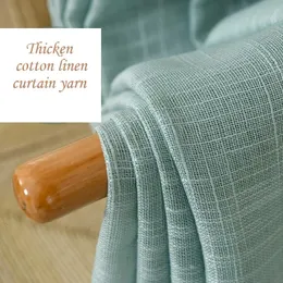 Enkel modern bomullslubgardingarn Pure Color Cotton Linen Gardingarn är förtjockat vitt gardingarn för sovrummet Living 240113