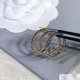 Pierścienie zespołu vintage Pierścienie Van Clee Perle Esigner z 18 -karatowym złotym prostym prostym trzy kolory pierścień dla kobiet biżuteria DHBZX