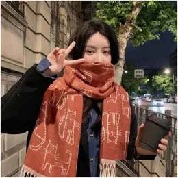 Fashion Cute Animal Scarves Women Warm Shawl Bandana Pashmina Drop Delivery Dhbte