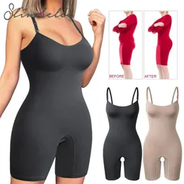 Cami Shapewear for Women Tummy Control Onepiece Slimming Bodysuit Mid Thigh Butt Lifter Full Body Shaper Shorts 240112