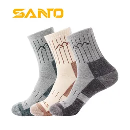 3Pairslot Mens Quickdrying Coolmax Socks Warm Thermal Thick Casual Terry Meias Masculinas 42 44 240112