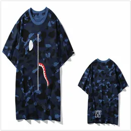 мужская футболка с графическим рисунком футболка дизайнерская рубашка одежда одежда футболки с акулами хлопок камуфляж с принтом на молнии камуфляж светится в темноте уличный хипстер дышащий b4