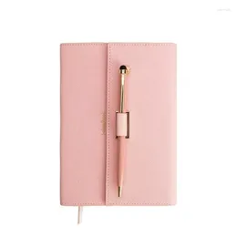 Borse per cosmetici A5 Notebook 3 pieghe Fresh Macaron con denaro Blocco note Set di penne Cuaderno Diario regalo
