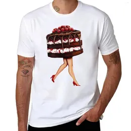 قمم دبابات الرجال Tops Cake Walk T-Shirt بالإضافة إلى حجم القمصان Tirts قميص عتيقة Mens Funny