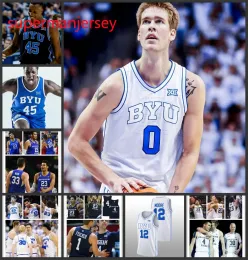 2023 xii BYU Cougars Basketball -Trikot Tanner Hayhurst Dallin Hall Nate Webb Fousseyni Traore Jared McGregor Hao Dong Jimmer Fredette BYU Trikots Custom Shattited