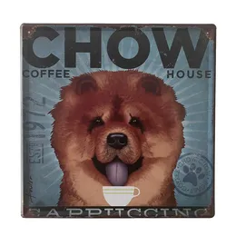 1 retro metal sign, 'CHOW' suitable for wall decoration in bars, restaurants, living rooms, farms, etc.; Christmas gift 11.81*11.81 inches