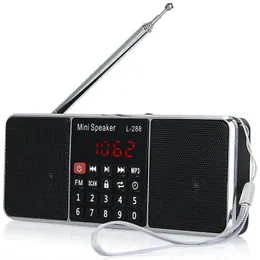 Radio Draagbare Mini Oplaadbare L288 Stereo Fm Radio Luidspreker Lcd-scherm Ondersteuning Tf-kaart Usb Schijf Mp3 Muziek Radio fm