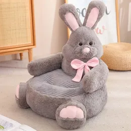 Cartoon Lovely Pig Monkey Elephant Rabbit Kids Sofa Chair Plush Toys Seat Baby Nest Sleeping Bed Adult Pillow Stuffed Cushion 240113